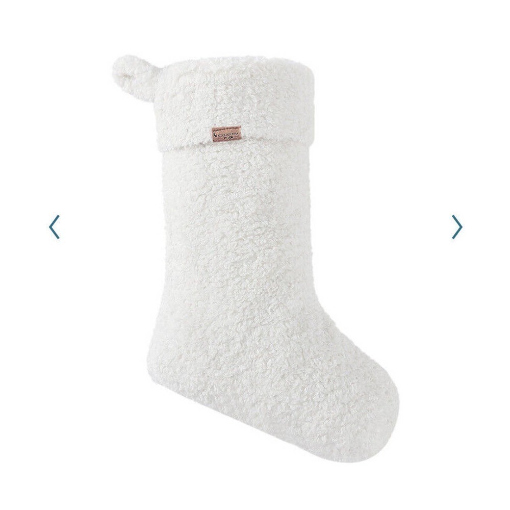Koolaburra by UGG Clover Faux Fur Stocking White Holiday Christmas 12x21 NEW NWT - Picture 2 of 5